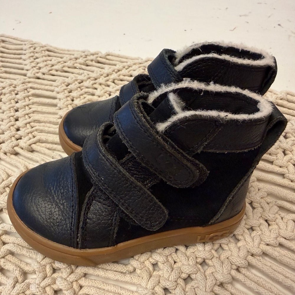 UGG Kids Black and Brown Boots